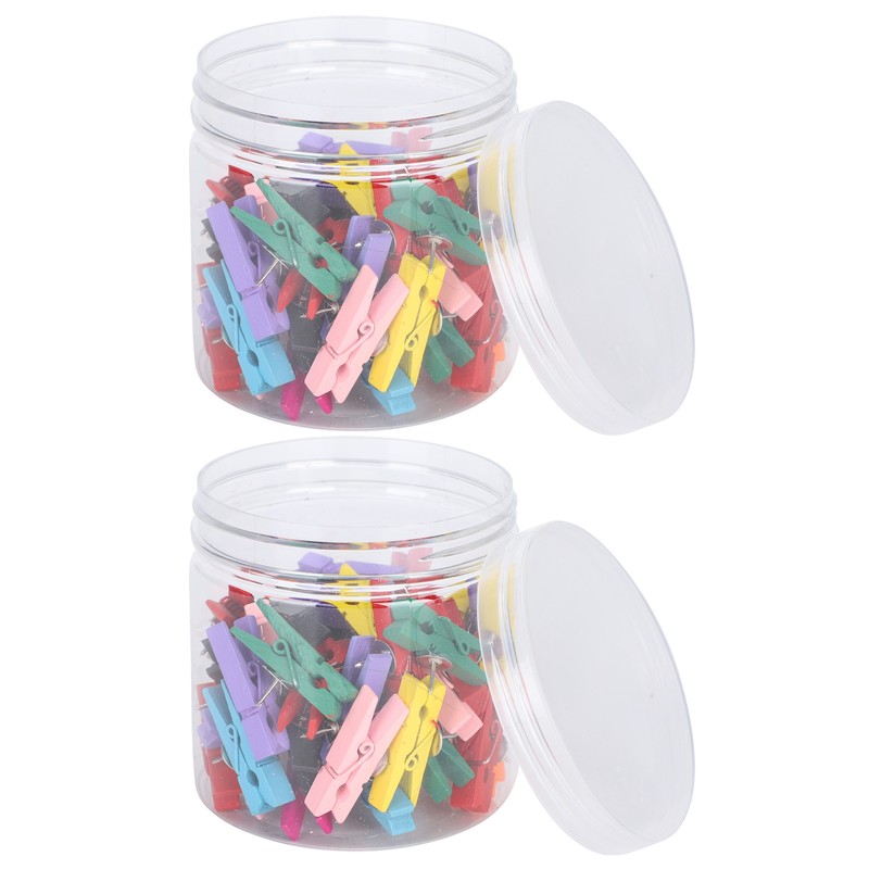 100pcs Push Pins Clips Small Mini Colorful Picture Photo Clips