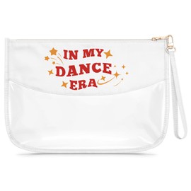 Dance Teacher Appreciation Gifts Clear Makeup Bag Dance Lover Gift for Women Girl Dancing Themed Cosmetic Bag for Dancing Team Coach Christmas Birthday Gifts for Daughter Sister Friend Travel Pouch