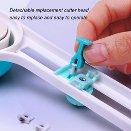 Cortador de Papel Circular, Cortador Circular para Manualidades de Papel, Cortador de Papel Circular Giratorio, Cortador de Papel, Herramienta de álbumes de Recortes, Cortador Giratorio para Arte Y Ma