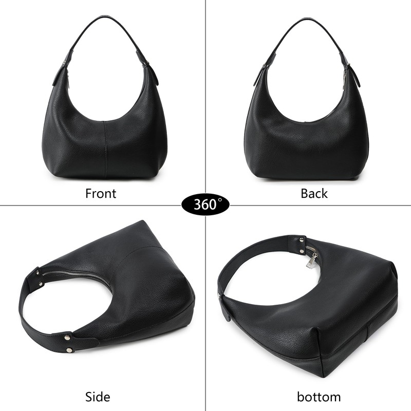 Purses Crescent Bag Shoulder Bag for Women Black Purses for