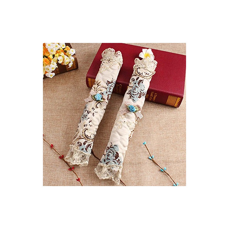 Luxury Lace Embroidery Refrigerator Fridge Door Handle Cover Handles Protector,