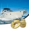 MiOYOOW 2-Piece Solid Drain Plug Set, Brass Drain Marine Boat