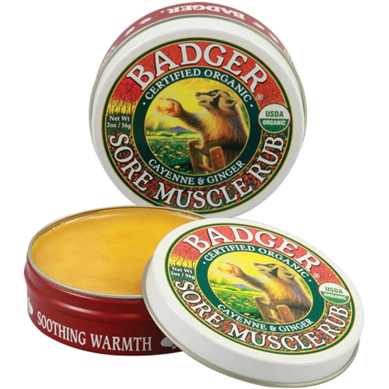 Badger Badger Sore Muscle Rub Certified Organic Balm with Camphor