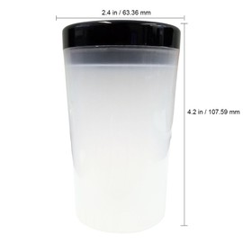 Nail Brush Holder Cleanser Bottle with Black Lid