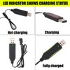 2pcs Battery Charger for Bubble Machine Gun, 3.7V SM-2P USB
