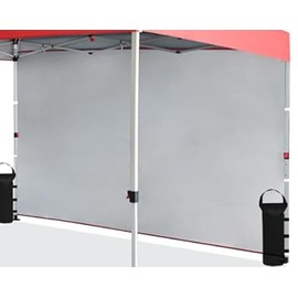 CROWN SHADES SunWall Silver Coated for 10x10 Pop up Canopy Tent, 1 Pack Sidewall Only with Silver Coating (Red) (1 Pack, Red)