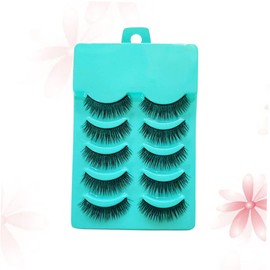 Beavorty 5pairs Fashionable Fake Eyelashes Comfortable Makeup Tools for Daily Use Weddings and Parties Natural Look Eye Lash Extensions Cotton Stalk Design