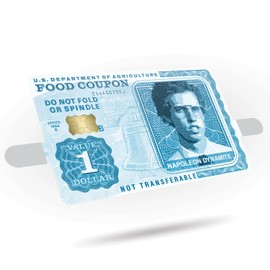 Food Coupon Credit Card Skin Sticker Vinyl Decal - 3 Pack - Credit and Debit Cards with Chip - Durable, Easy to Apply - Personalize Your Card (5 Designs Available) (Napoleon Dynamite)