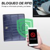 DOXUNGOO carteras antirrobo RFID Blocking 1 zippered cash pocket carteras