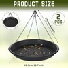 Briwooody 2 Sets 16.7" Bird Seed Catcher Tray Platform Bird
