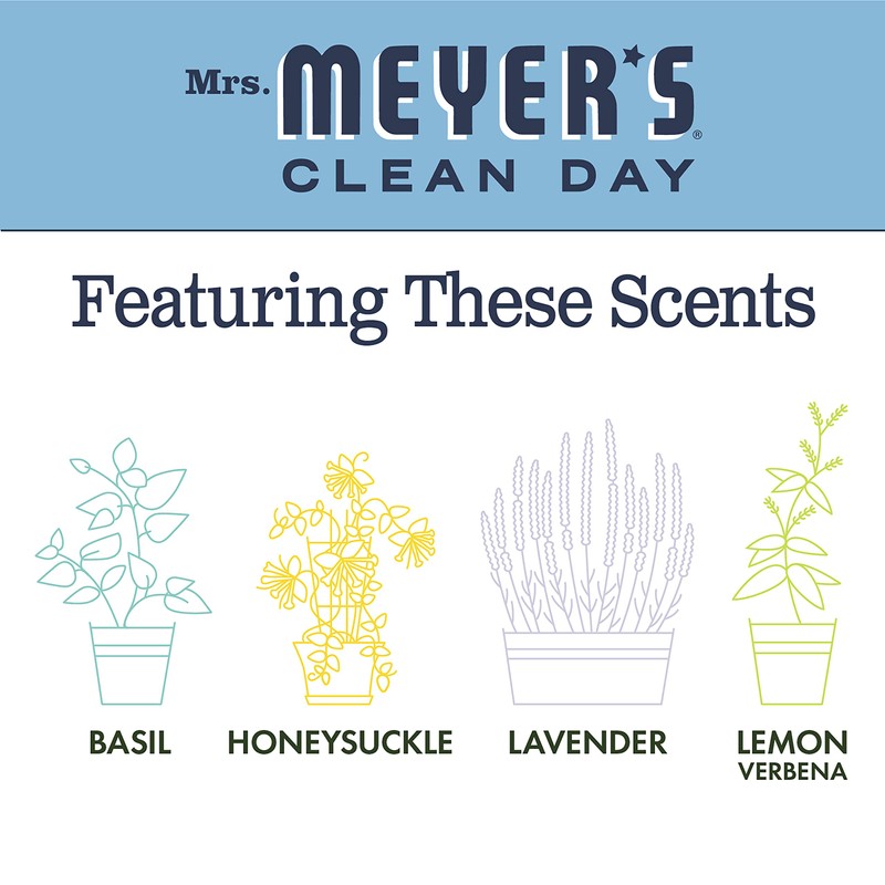 Mrs. Meyer's Clean Day Dishwashing Liquid Dish Soap, Cruelty Free