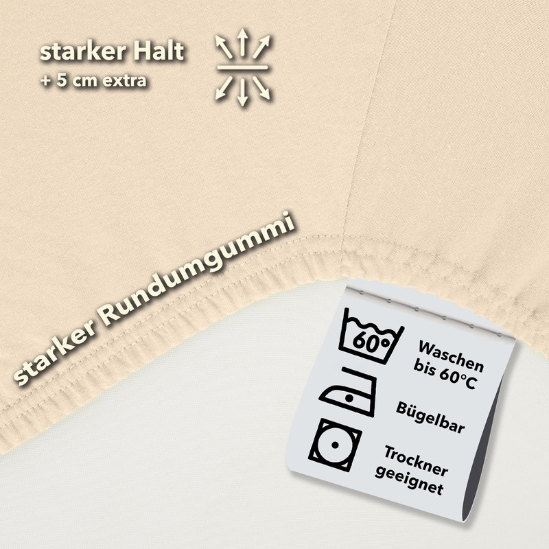 Studio Basic Fitted Sheet 120 x 200 cm, 100% Combed