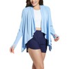 BALEAF Women's rash swim casual long sun protection jacket, C-blue,