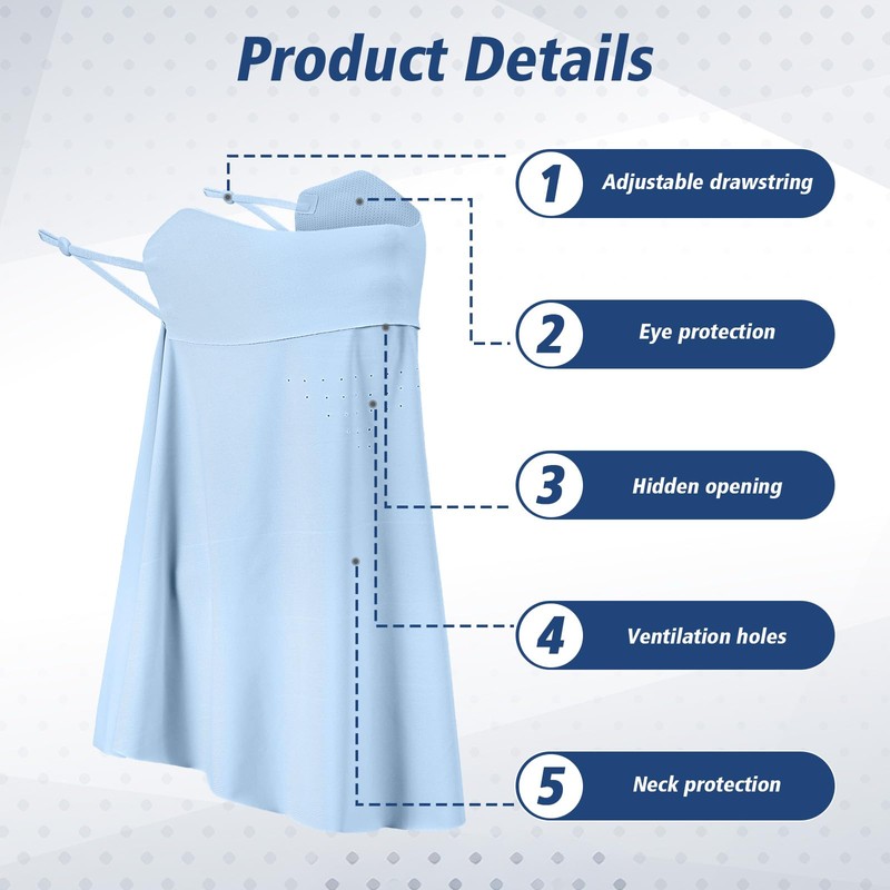 3Pcs Neck Gaiter Face Scarf Cover Sun Protection Balaclava Cloth