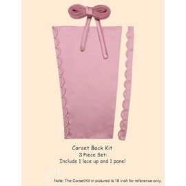 GRYUIRY Women's Corset Back Kit Lace up Zipper Replacement Adjustable Satin Corset Kit for Prom Dresses Red-12