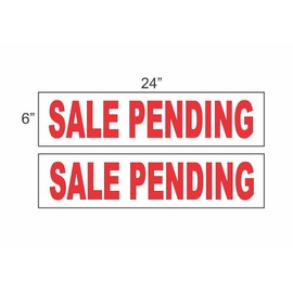 2-6x24 Sale Pending Real Estate Rider Sign Red