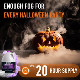 Essential Values Smoke Fog Machine Liquid Party Fog Juice - Extreme High Density (128 FL OZ/1 Gallon) – Lasting Haze for Water Based Foggers - For 700Watt+ Machines (4 pack)
