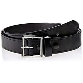 Aker Leather Products unisex adult Plain Belt, Black, 38 US