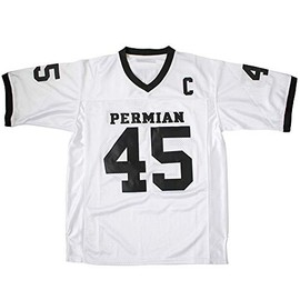 AIFFEE Men's #45 Permian Miles Football Jersey White Color Stithced Size S-3XL (XXL)