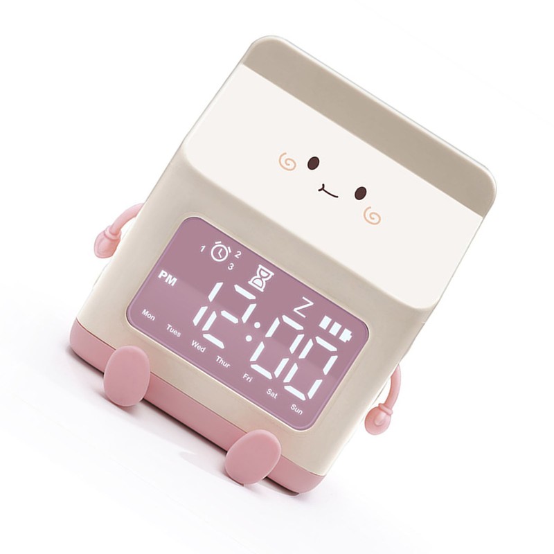 Fun Milk Box Alarm Clock Student Countdown Cartoon Alarm Clock