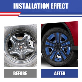 17 Inch Hubcaps Fit for 2013-2018 Toyota RAV4, Wheels Rim Cover Replacement Compatible with Toyota RAV4 17'' Steel Wheels, PP Material Hub Caps Set of 4 (17-Inch, White Lacquer & Black Lacquer)