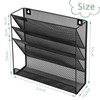 ideallife 3 Pockets Mesh Wall File Holder Organizer with Bottom