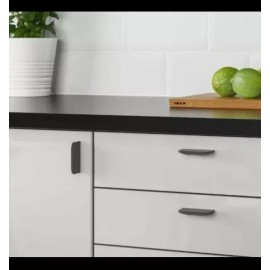 IKEA BERGHALLA 56mm Handles Knobs Pull, 2- Pack Grey, Minimalistic Modern Low Profile