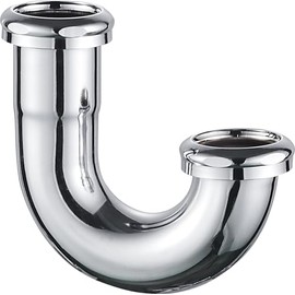 ZM Heavy-Duty Brass J-Bend Sink Trap with Slip Joint Connection, 1-1/2 inch, Chrome, 20GA