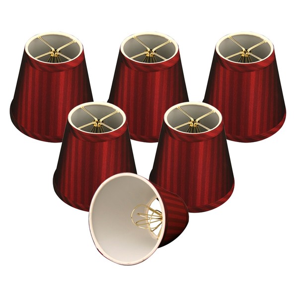 Royal Designs CS-1010-5-BUR/ST-6 Clip On Empire Chandelier Lamp Shade, 3"