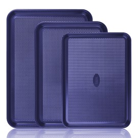 Baker's Secret Baking Sheets Non Stick, 3x Cookie Sheets for Oven, Diamond Texture Premium Air Flow, Set of 3 Baking Trays, Extra Thick 0.6mm with Diamond Base PFOA, PFOS, PTFE and PFAS free Bakeware