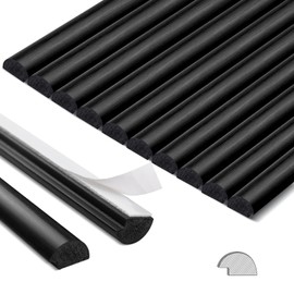 STICKGOO 10-Pack Tile Edge Trim, 12" Wall Molding Trim for Peel and Stick Backsplash Tile, Tile Edge Decorative Liner Comes with 12 Pieces Strong Double-Sided Tape (Matte Black)