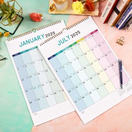 2025 Wall Calendar - Calendar 2025, Jan. 2025 - Dec. 2025, 12" x 17", 12 Months Wall Calendar 2025, Hanging Hook - Colorful Lump