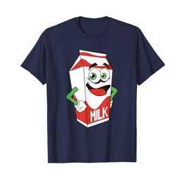 Milk Cartoon Character T-Shirt
