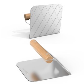 Onlyfire 5.5 Inch Burger Smasher, 304 Stainless Steel Square Burger Press with Wooden Handle for Flat Top Griddle Grill, Great for Cooking Bacon, Sandwiches, Meat, Steak