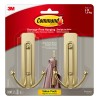Command Large Satin Brass Wall Hooks Damage Free Adhesive Hanging