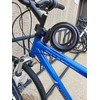 M-Wave Autom.-Spiralkabelschloß 1800 x 10 mm weiß mit Clip-on-Halter für