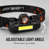 Q5 + COB LED Headlamp with Dual-Beam Lighting, Adjustable Tilt