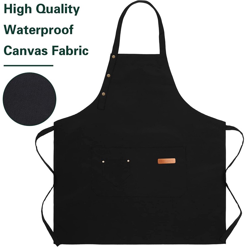 Apron for Men Women With Adjustable Straps And Large Pockets,