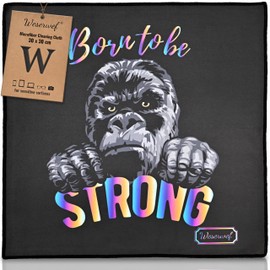 Weserwef® XXL Microfibre Cloth Glasses Cleaning Cloths in Optician Quality – 30 x 30 cm – for Cleaning Glasses, Smartphone, Tablet, Camera. Glasses Cleaning Cloth, Display Cloth (Gorilla)