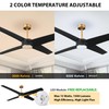 Parrot Uncle Black Ceiling Fans with Lights and Remote, 60