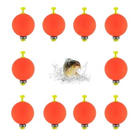 10PCS EVA Foam Fishing Floats, Snap-on Spring Weighted Multipurpose Bobbers for Crappie Bass Panfish Bluegills Trout