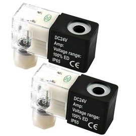 Baomain Coil Voltage DC 24V For Pneumatic Solenoid Valve 4V210-08&4V230C-08 Pack of 2