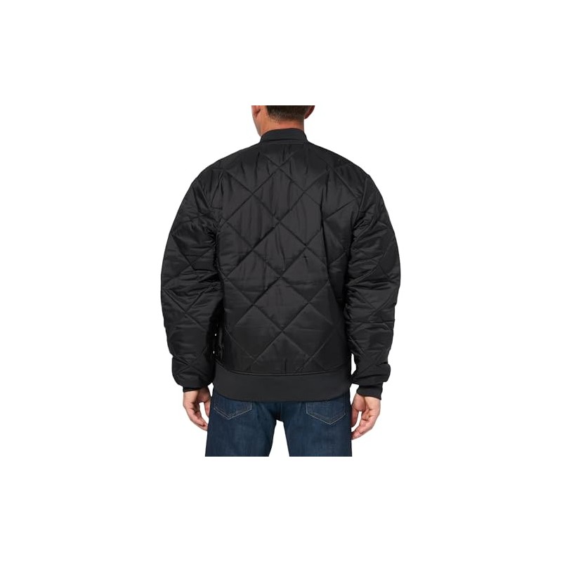 Diamond Quilted Jacket, BLACK, M