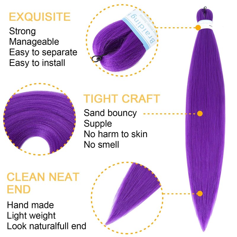 Braiding Hair Pre Stretched for Women Hair Extensions Box Braids