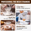 Double-Layer Fine Mesh Strainer, 4.7 Inch Stainless Steel Double Ear