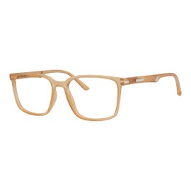 Eyekepper Reading Glasses Large Frame Square Readers Spring Hinges Men Women Champagne +2.50