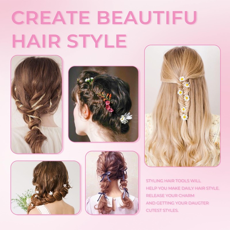 Wosyoodo Topsy Tail Hair Tool, Pink Hair Loop Pull Through