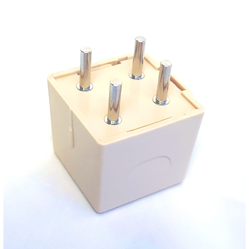 Telephone 4 Prong Plug to Modular Adapter RJ-11 for Standard