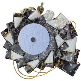 YUYAKESHI Can Badge Rosette Pain Bag Handmade Ribbon Pain Bag Decoration Can Badge Garland Butterfly Garland 55-75mm Badge Goods, Ribbon Magnet