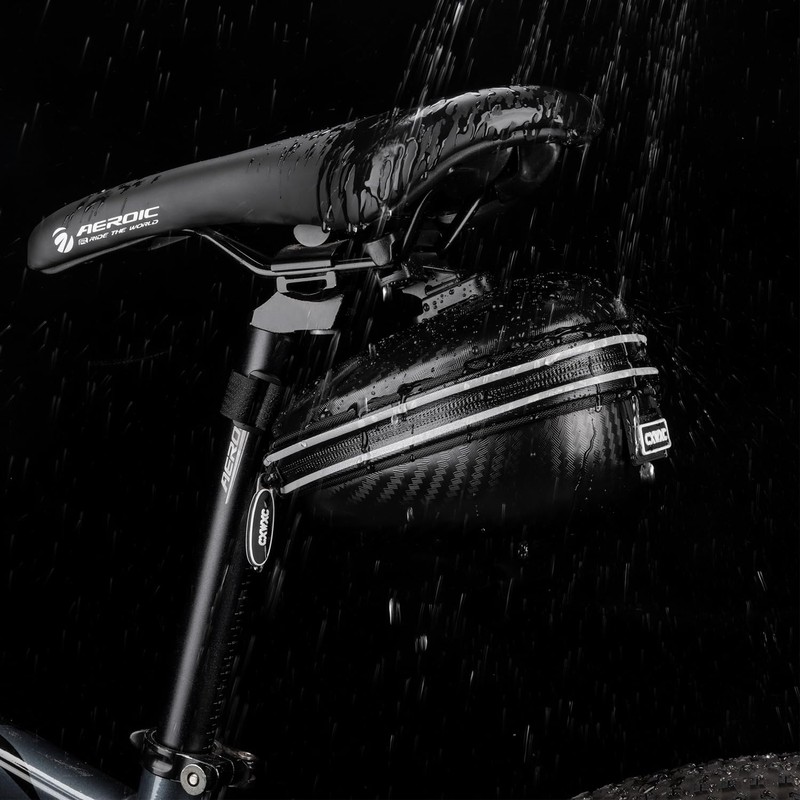 CXWXC Bicycle Saddle Bag with Reflective, Waterproof, Lightweight Construction, 3D